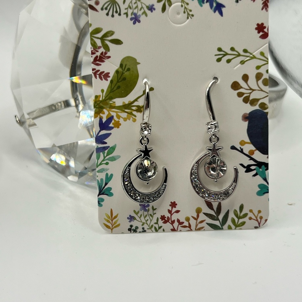 S925 Sterling Silver and Cubic‎ Zirconia Earrings NEW